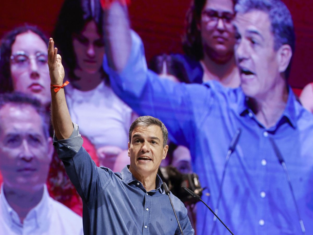 Foto: Pedro Sánchez, en un acto electoral del PSOE. (EFE/Kai Fosterling)