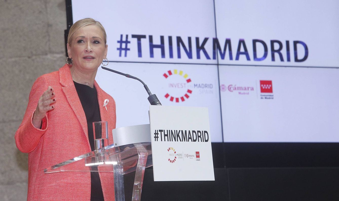 La expresidenta Cifuentes cuando presentó la estrategia 'ThinkMadrid'.