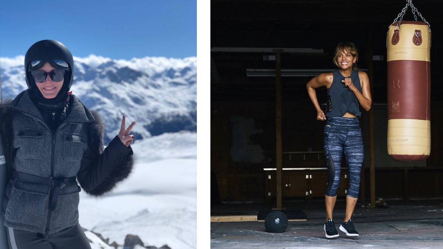 Olivia Palermo esquia y Halle Berry boxea.  (Instagram)