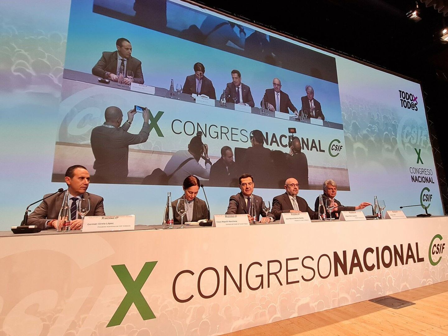 Juanma Moreno en el Congreso nacional de CSIF. (Cedida)