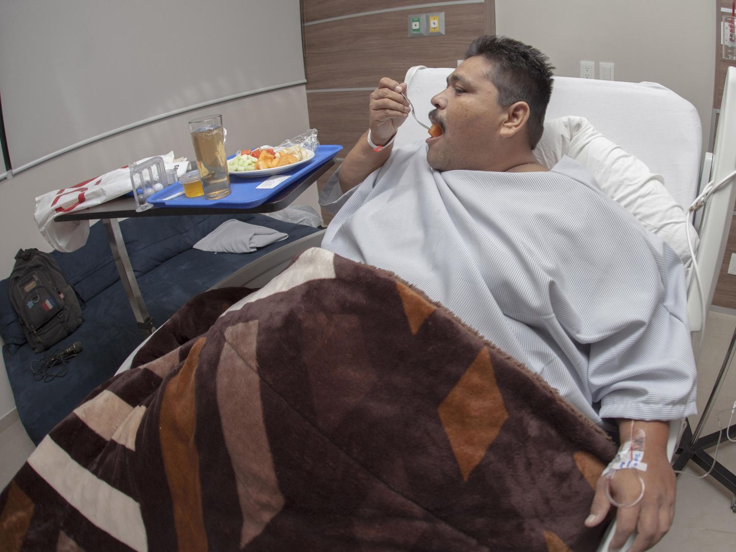 El mexicano Andrés Moreno, antes de someterse a cirugía de la obesidad. (EFE)