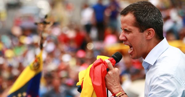 Foto: El líder de la oposición venezolana Juan Guaidó durante un acto en Cabimas, Venezuela. (Reuters)