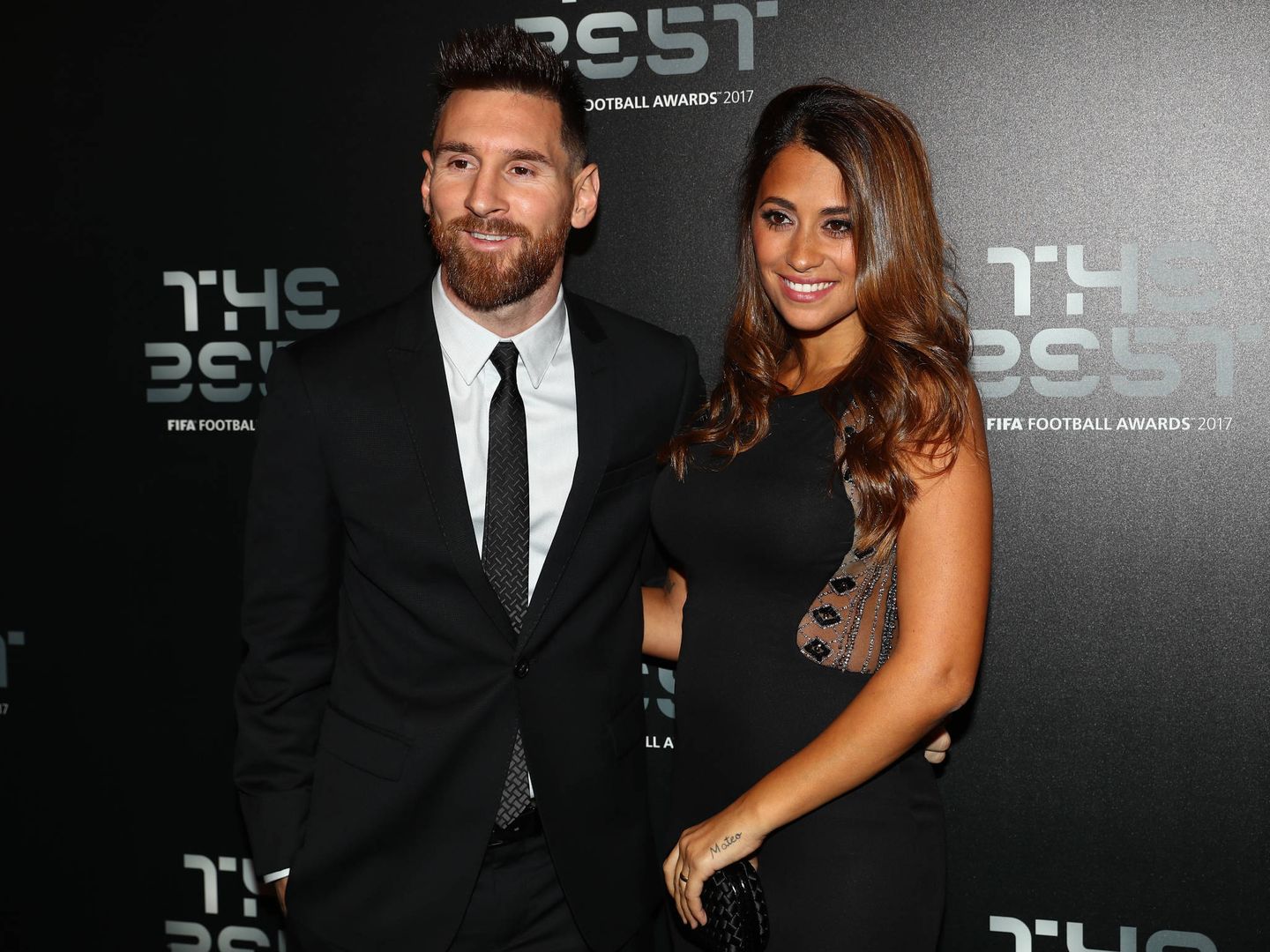 Messi y su mujer, Antonella Roccuzzo. (Getty)