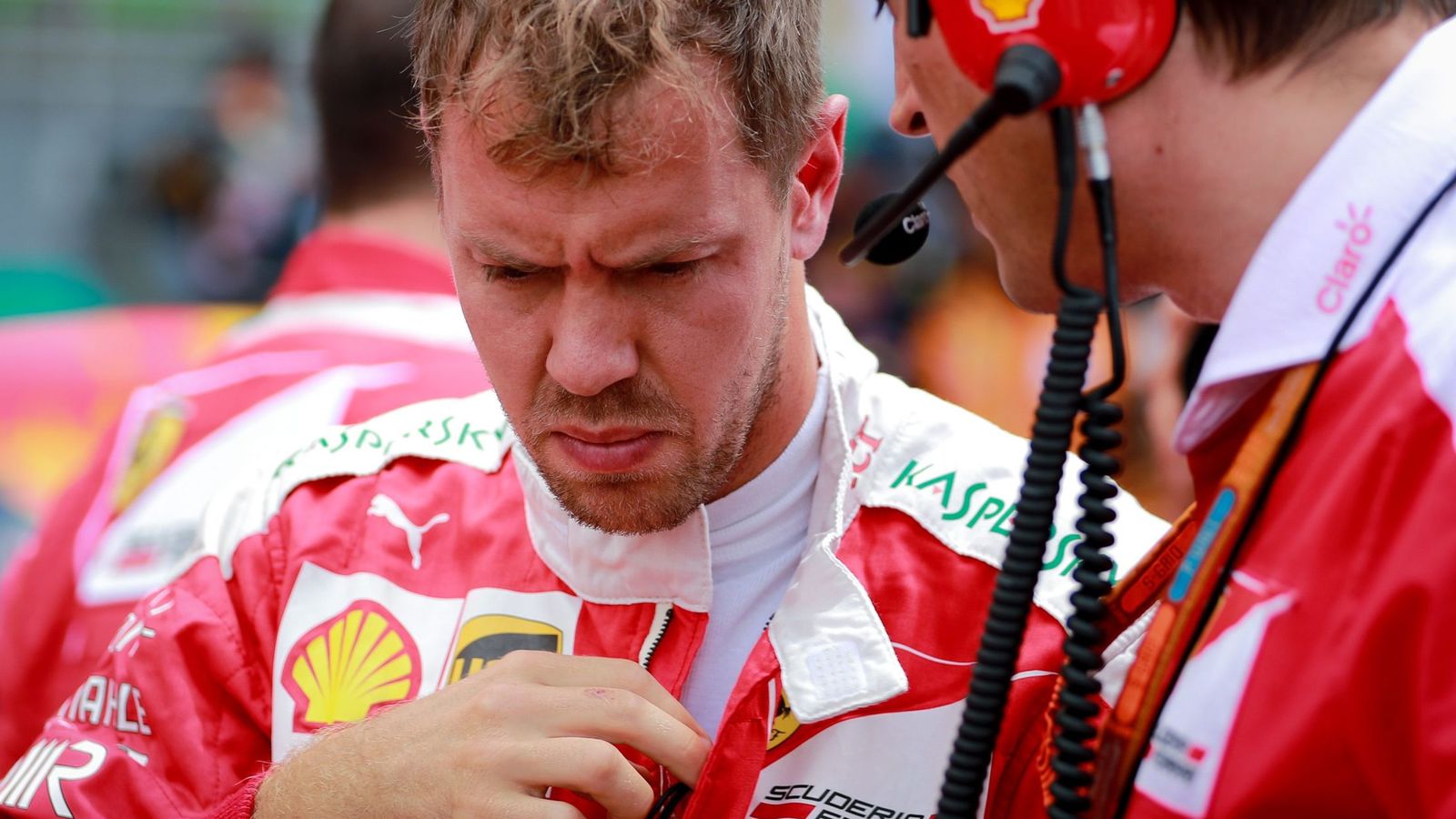 Foto: Sebastian Vettel antes del inicio del GP de Malasia.