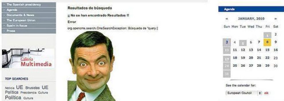 Foto: Mr. Bean 'hackea' la web de la presidencia española de la UE