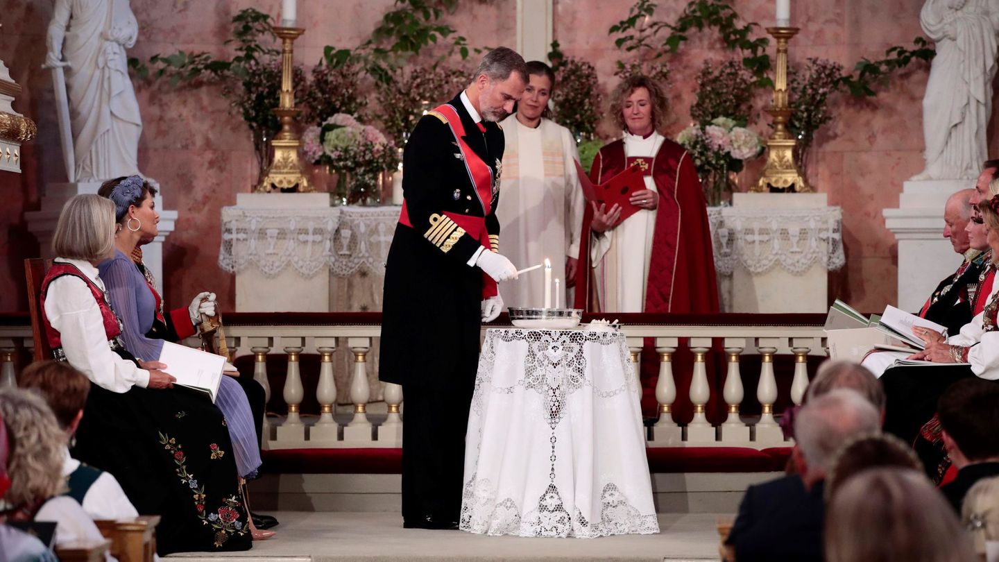 El rey Felipe VI, en la ceremonia de confirmación de la princesa Ingrid Alexandra el año pasado. (EFE)