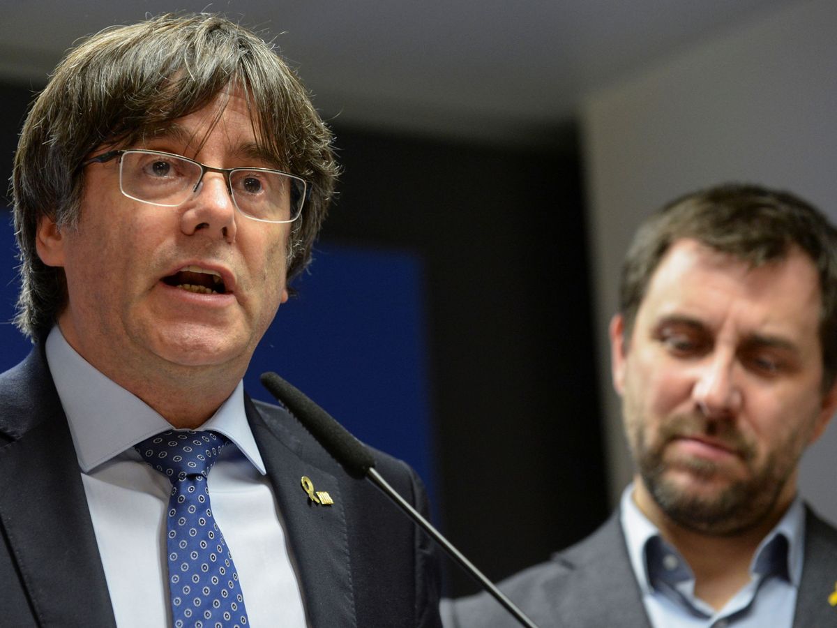 Foto: Puigdemont comparece en Bruselas tras conocer el fallo del TJUE. (Reuters)