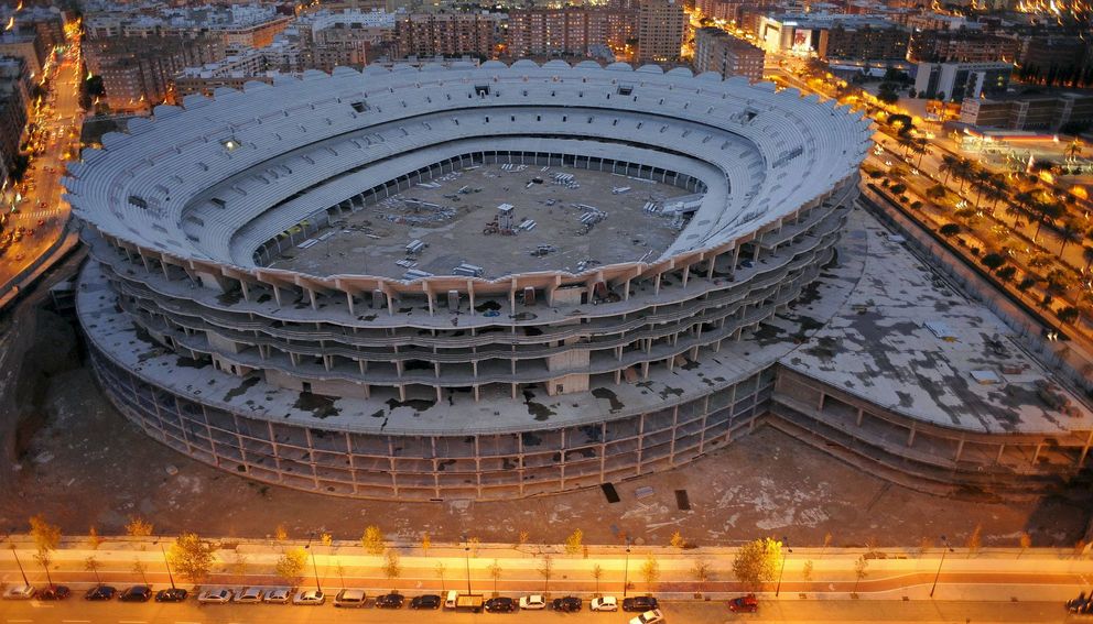 Vista general del nuevo estadio de Mestalla. (EFE)