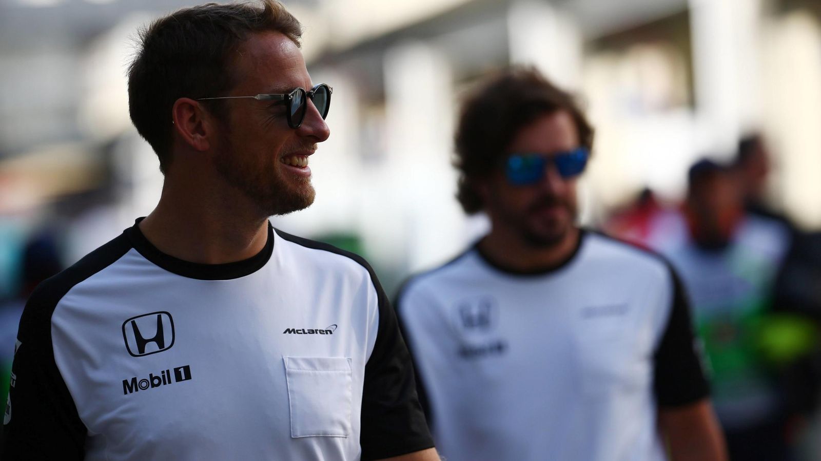 Foto: Jenson Button junto a Fernando Alonso.