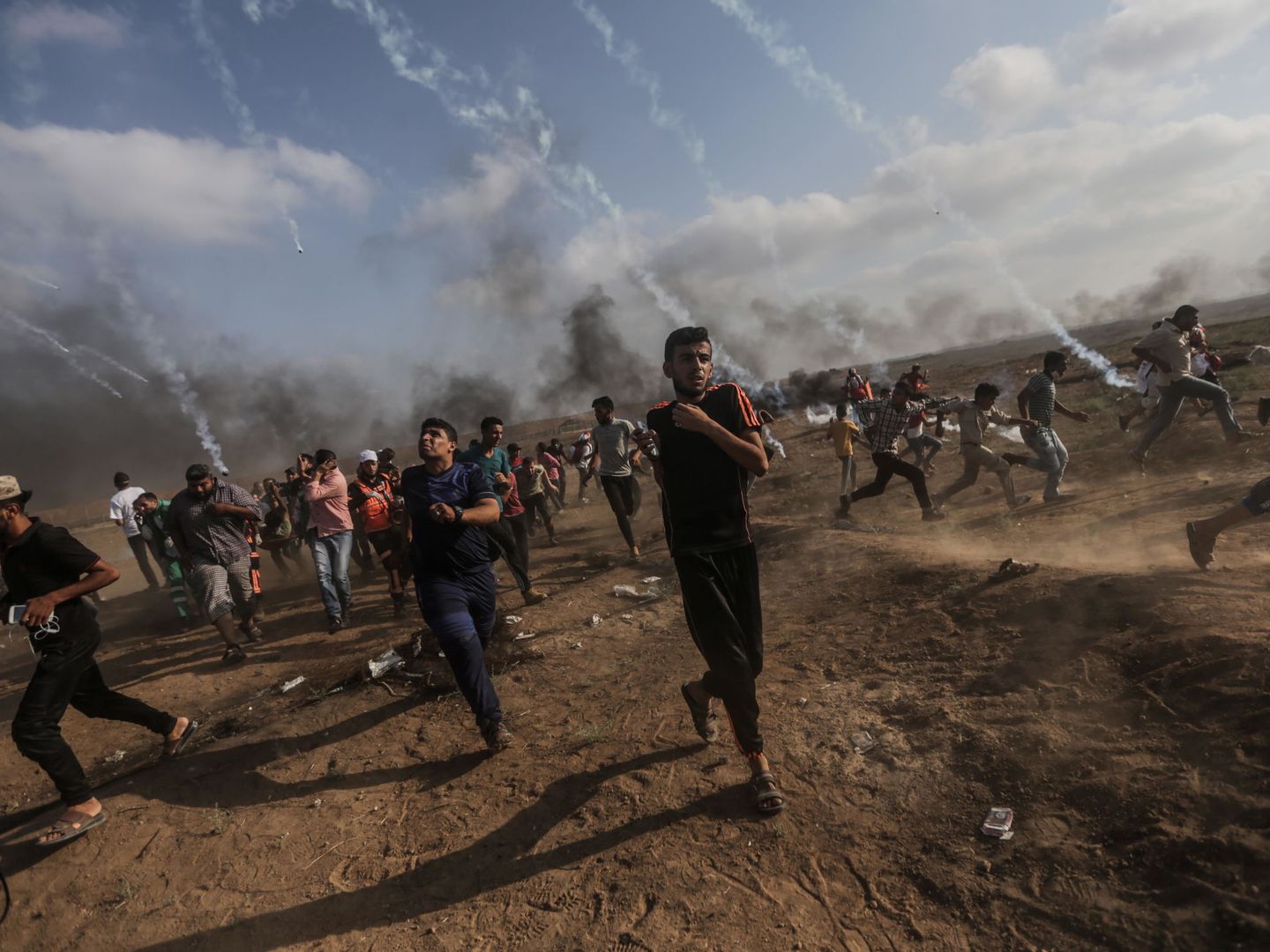 Protestas en la Franja de Gaza. (EFE)