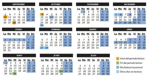 Calendario escolar del curso 2016-2017 en Castilla y León: festivos y lectivos