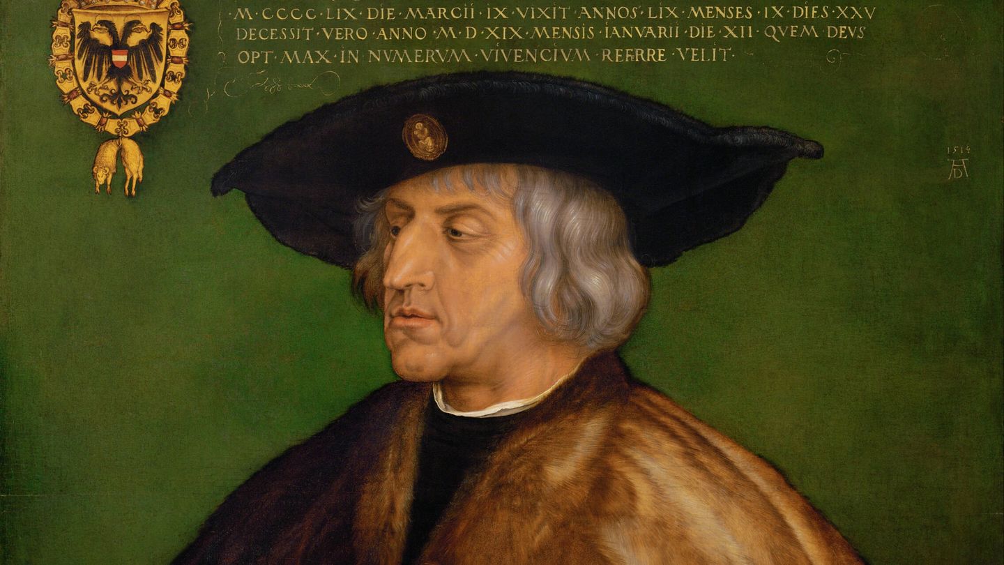 Retrato de Maximiliano I de Habsburgo alrededor del año 1519. Fuente: Wikimedia.