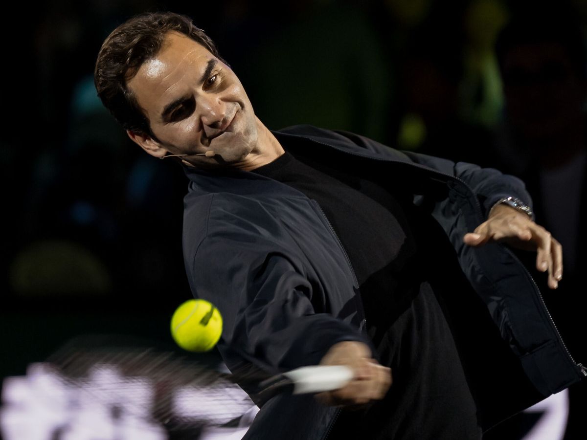 Foto: Federer en el Masters de Shanghái. (EFE/Alex Plaveski)