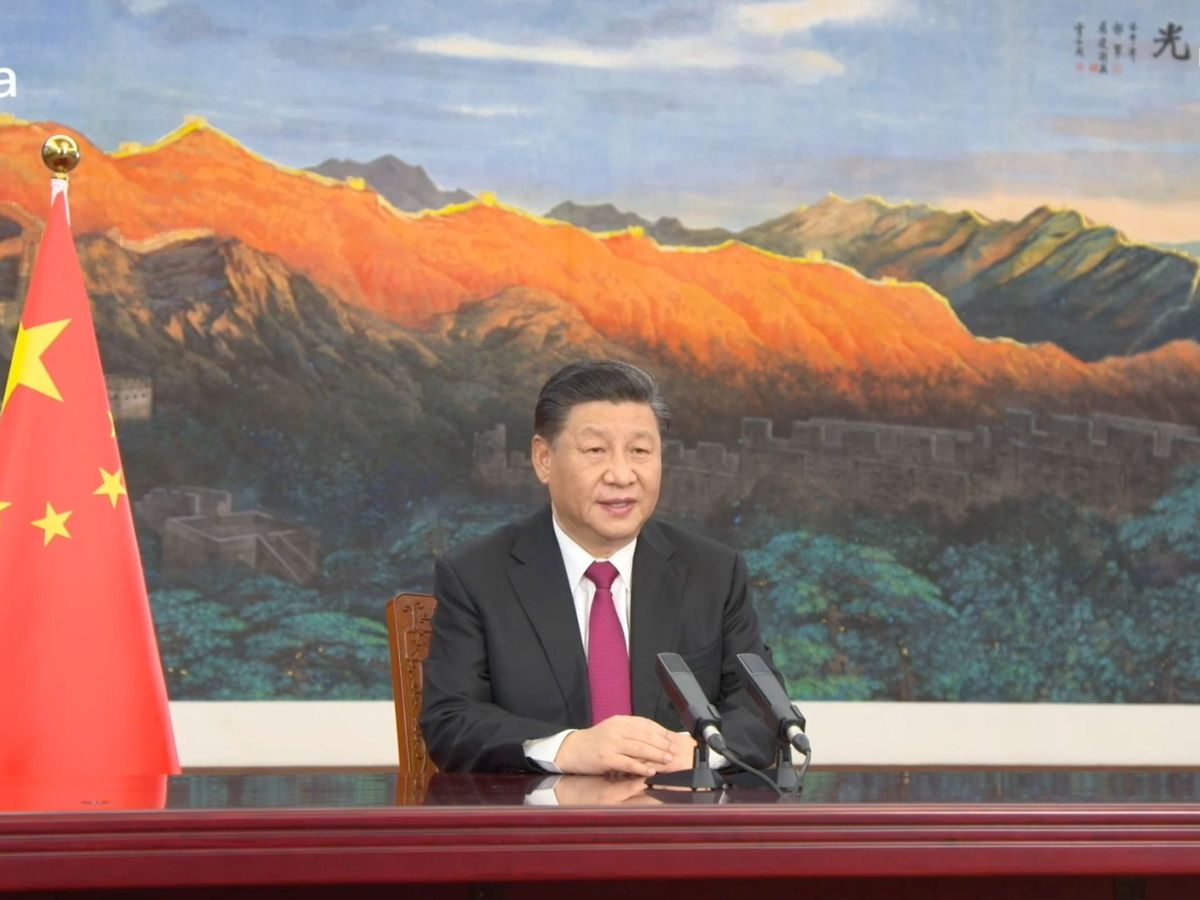 Foto: Xi Jinping en un mensaje en vídeo para la conferencia de Davos. (EFE)