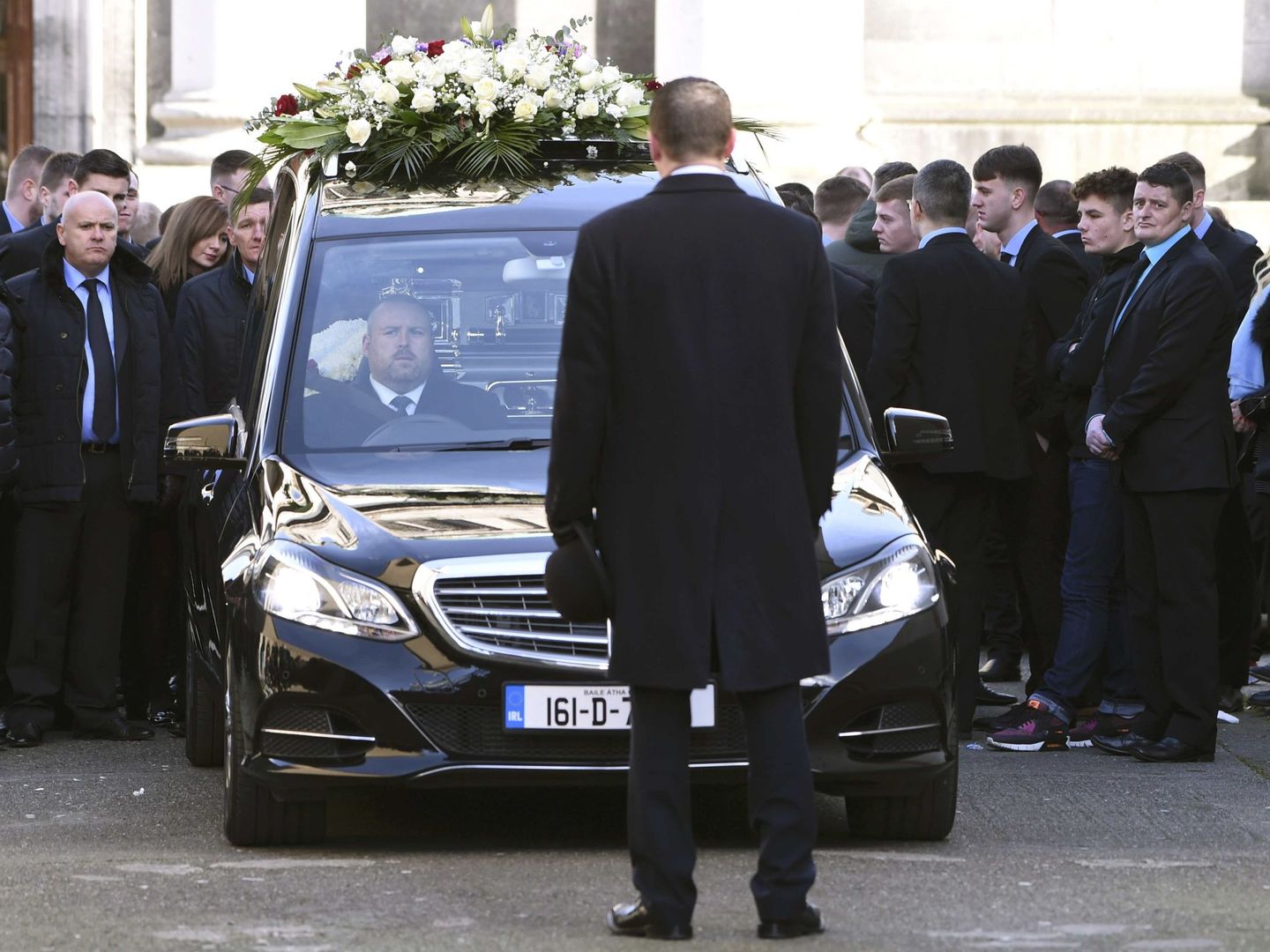 Funeral de David Byrne, asesinado en el ataque al hotel Regency, en Dublín, el 15 de febrero de 2016. (Reuters)