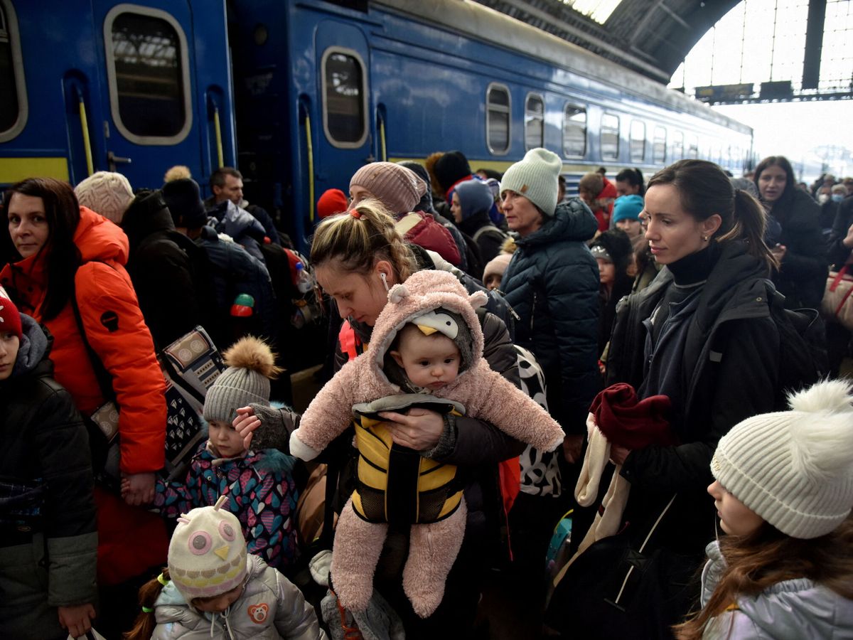 Foto: Estación de tren de Lviv, el 9 de marzo. (Reuters/Pavlo Palamarchuk)