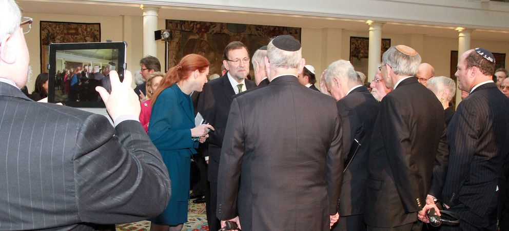 Rajoy, en su encuentro con miembros de la comunidad judía de Estados Unidos. (Foto: Moncloa)