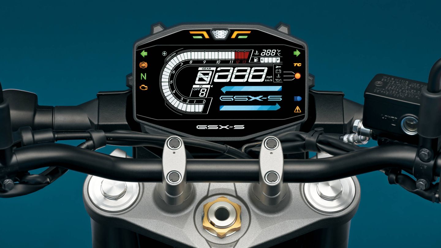 La pantalla digital de la nueva GSX-S950 ofrece una gran cantidad de información.
