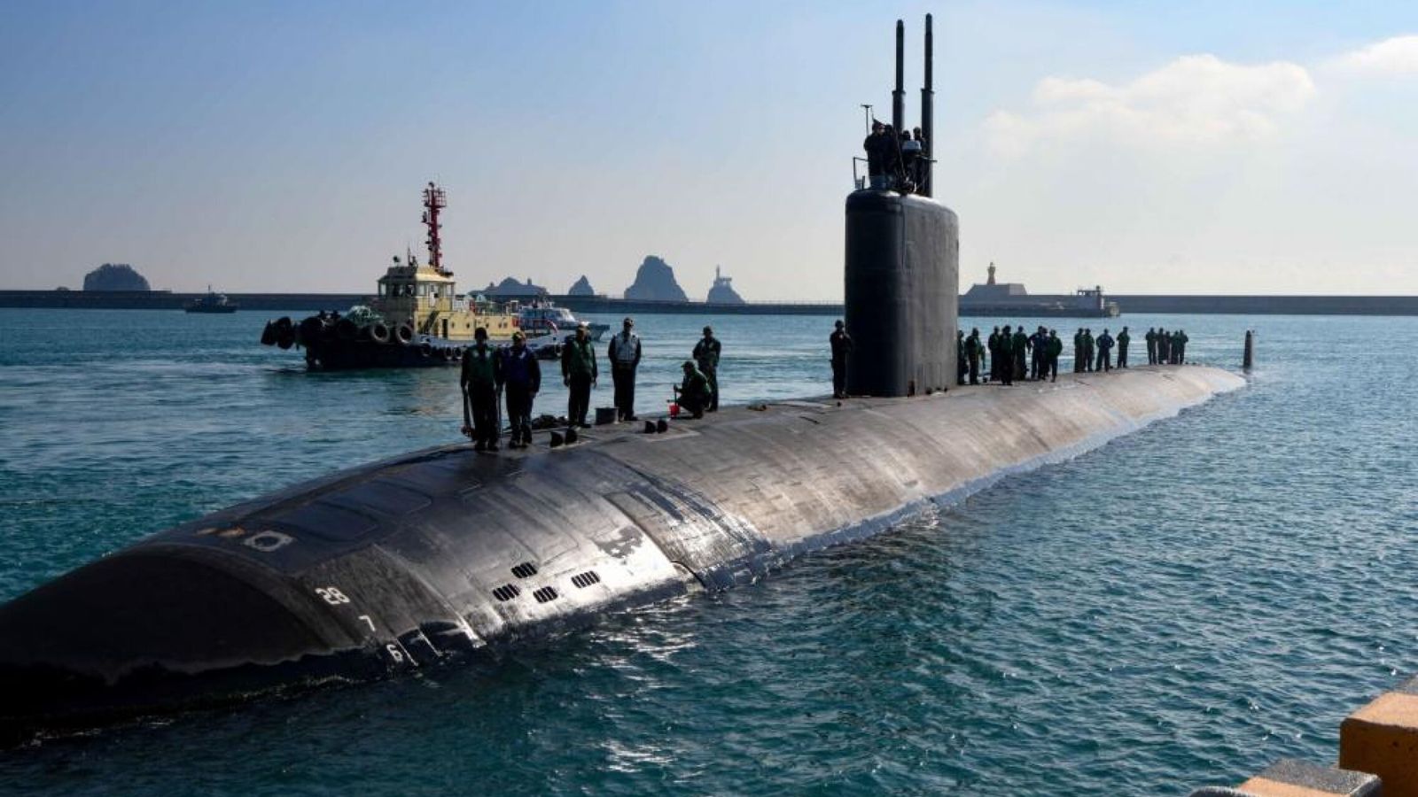 BUSAN (COREA DEL SUR), 27 02 2023.- El submarino USS Springfield, de 6.000 toneladas y propulsión nuclear, está desplazado desde el pasado día 23 en la base portuaria surcoreana de Busan, según anunció la Marina de Estados Unidos, en un momento de escalada de tensiones en la península de Corea. (EFE/MARINA DE EEUU)