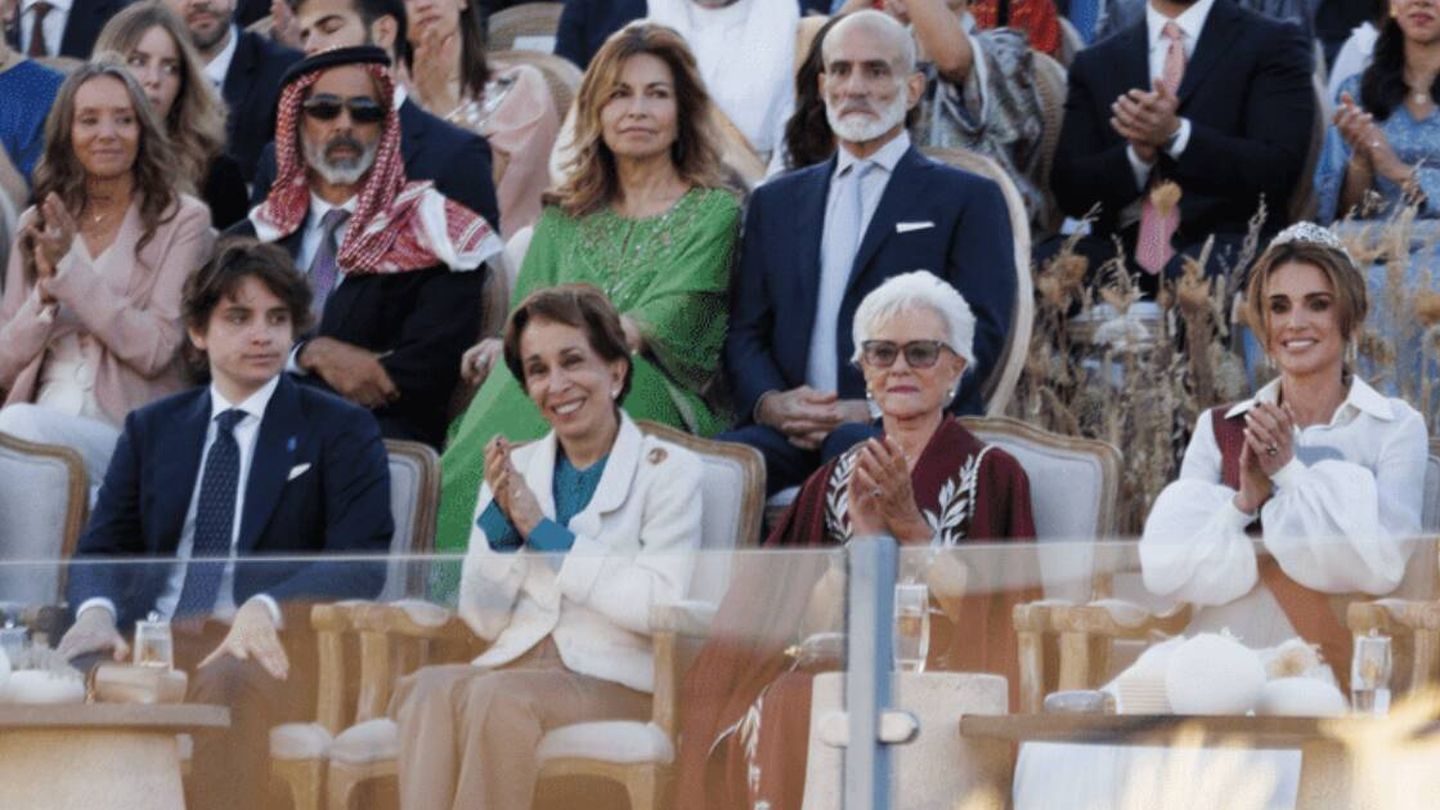 Miriam Ungría junto a su marido en el jubileo de Abdalá y Rania. (RHC)