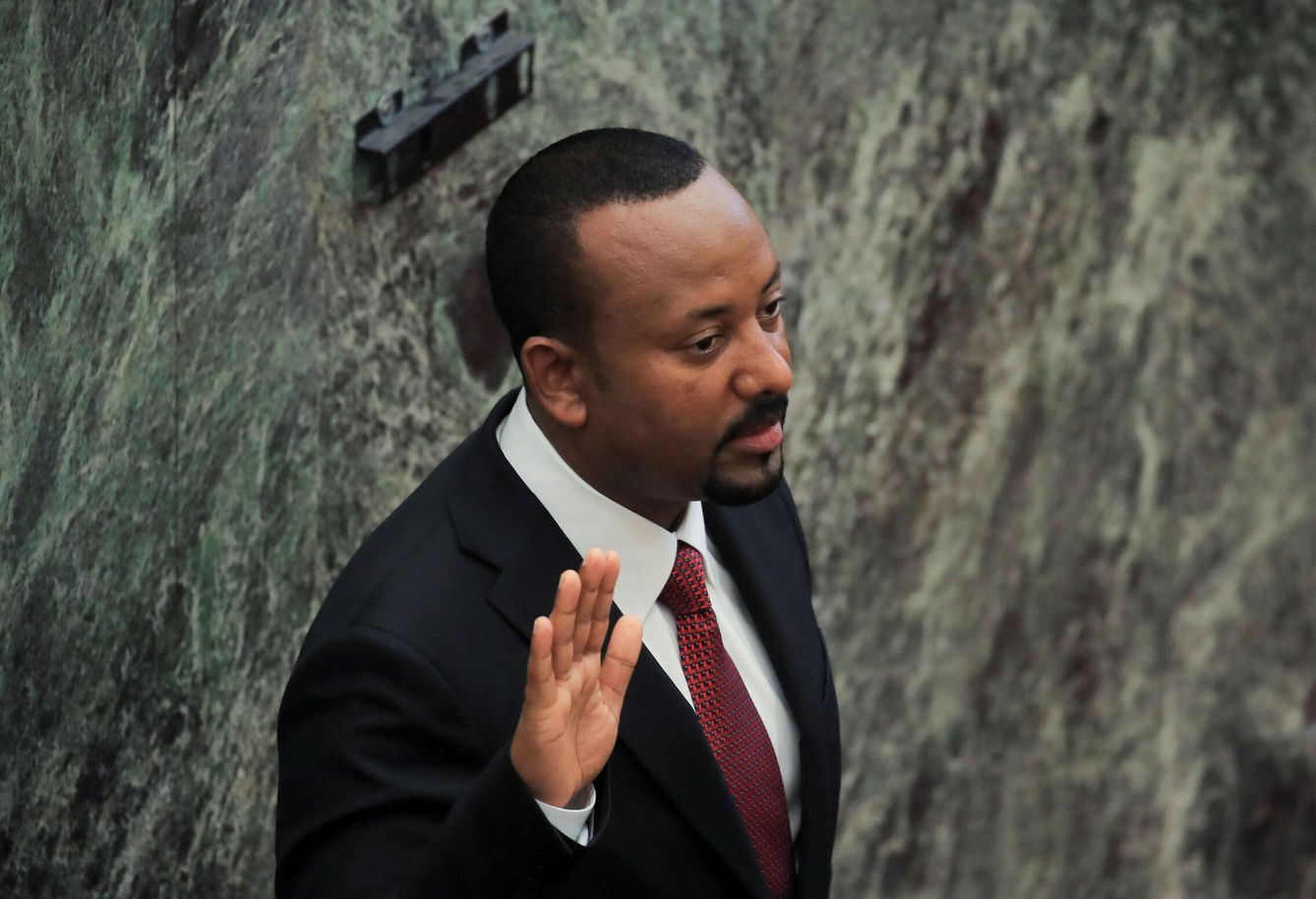 Momento de la jura de Abiy en Adís Abeba. (Reuters)