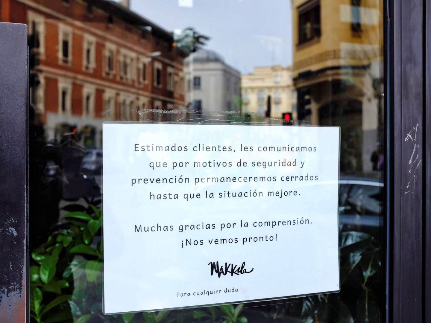 El restaurante Makkila de Madrid anuncia su cierre por el coronavirus. (EFE)