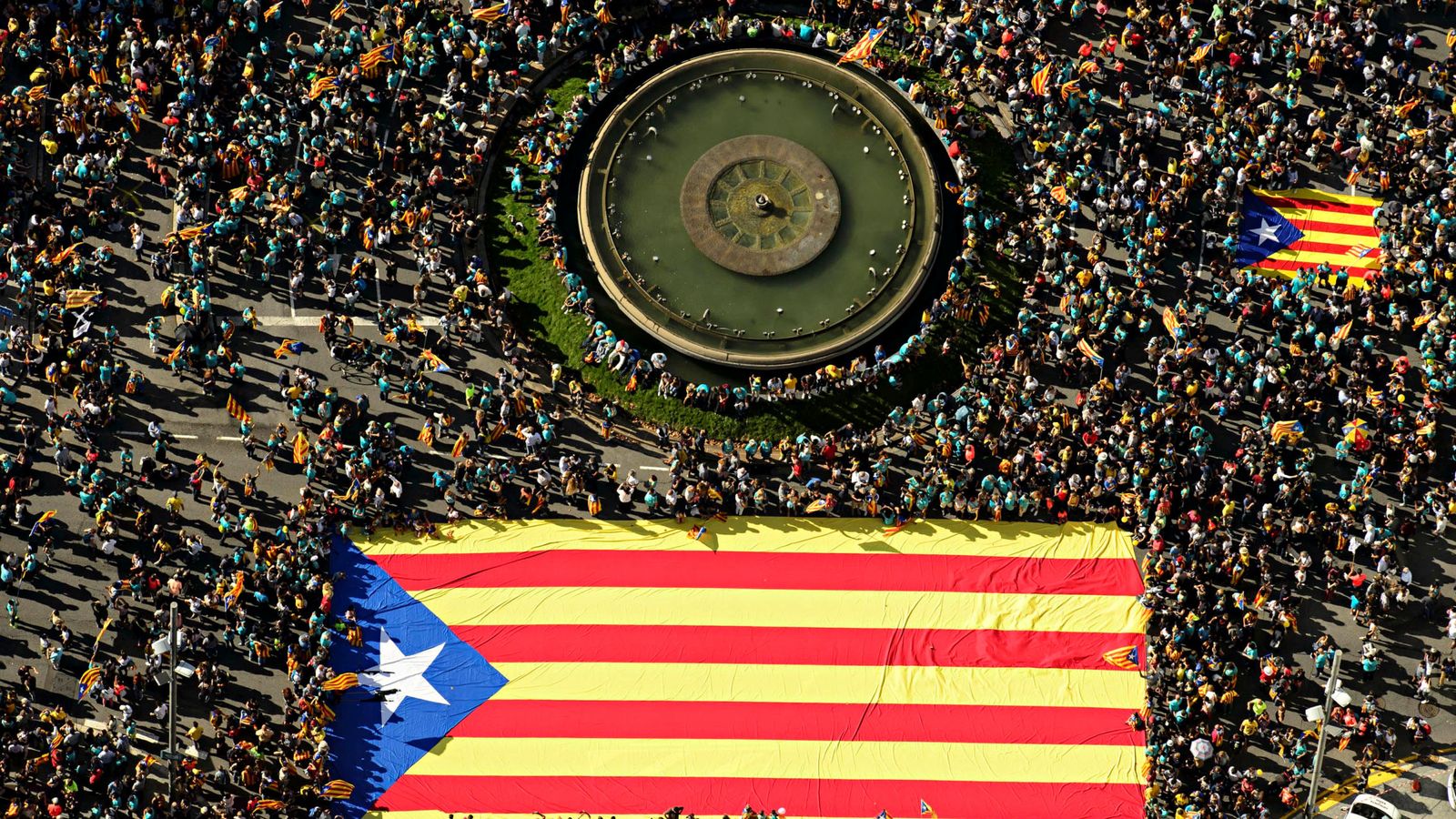 Foto: Vista aérea de la manifestación de la Diada el pasado 11 de septiembre en Barcelona. (Reuters)
