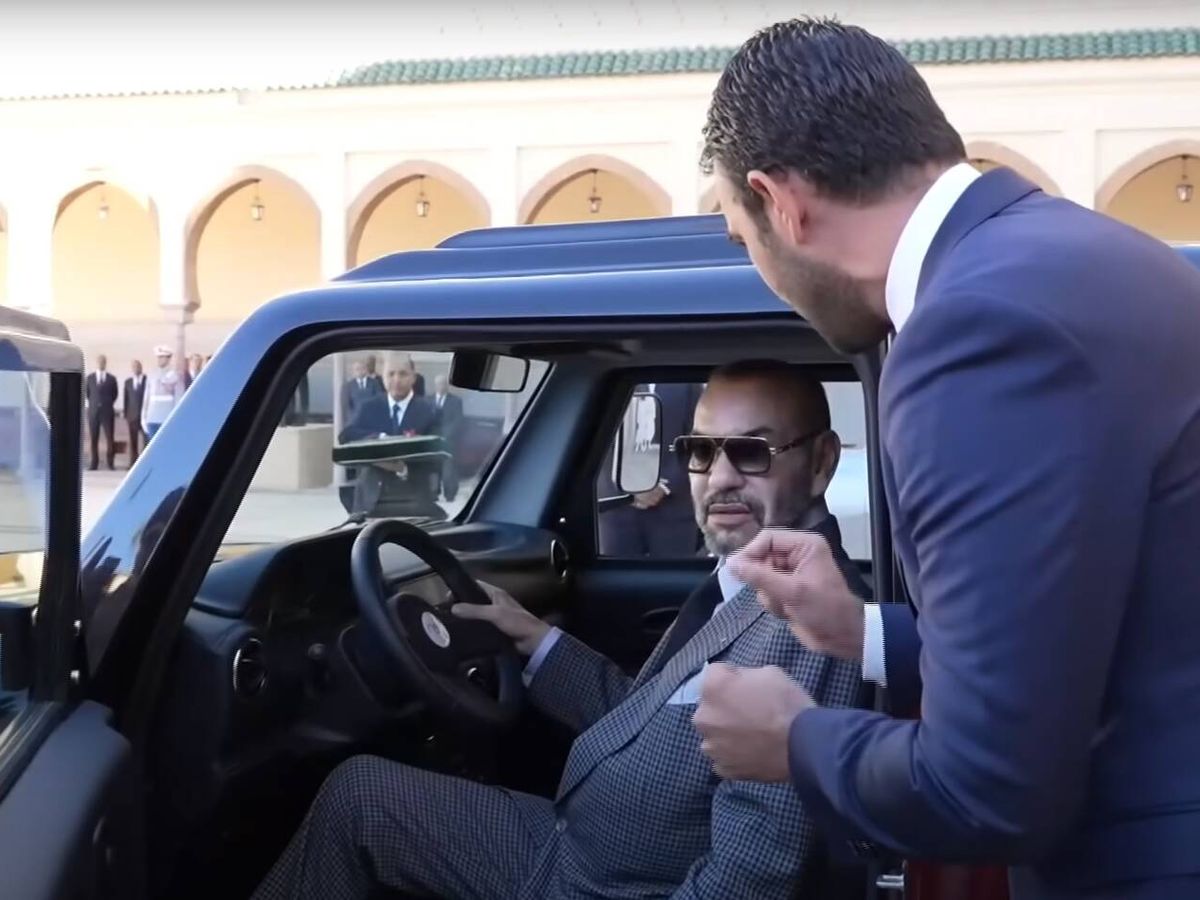 Foto: Captura del vídeo de la presentación ante el rey, el 15 de mayo, de un prototipo de coche de hidrógeno desarrollado por un marroquí. (YouTube/Industrie du Maroc Magazine)