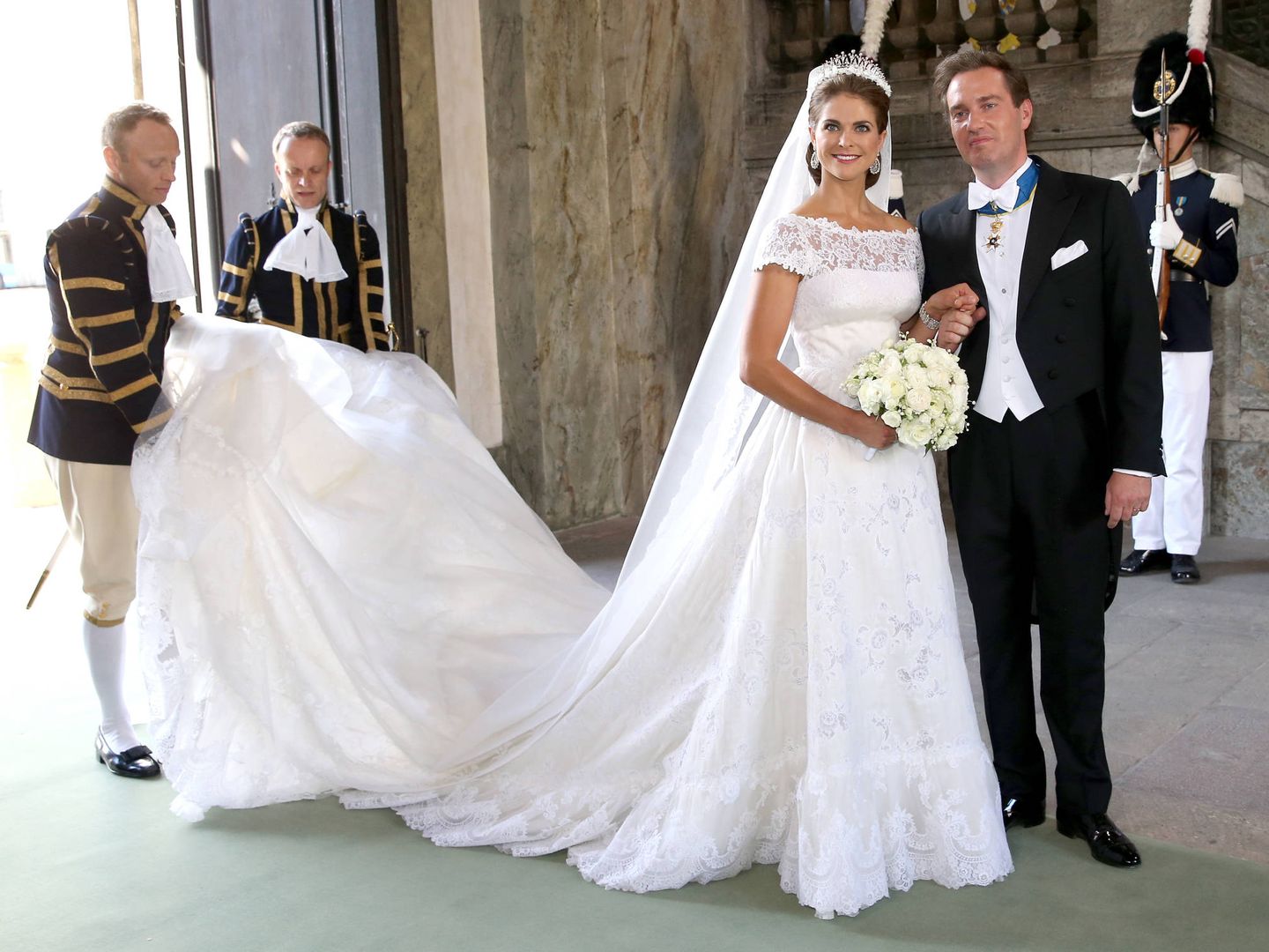  Magdalena y Chris O'Neill tras darse el 'sí, quiero'. (Getty Images)