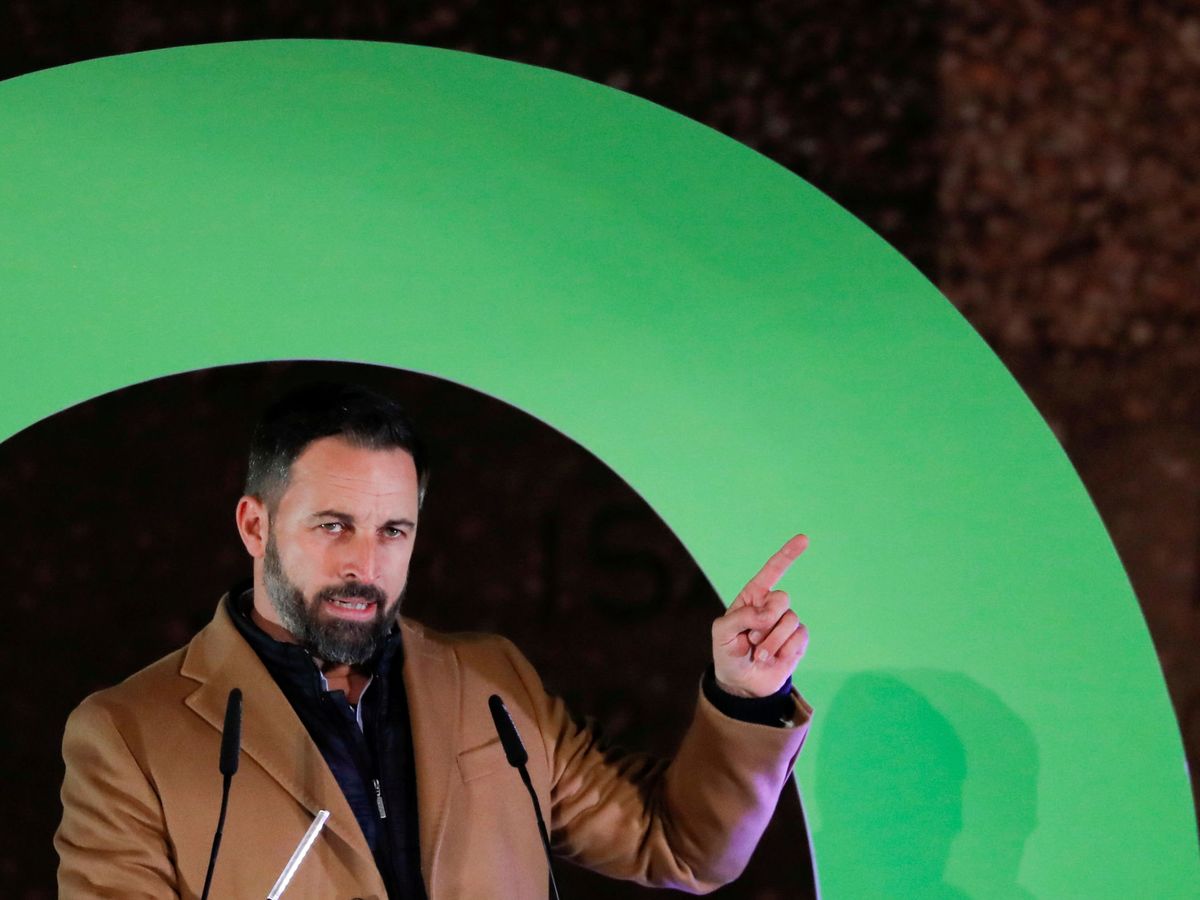 Foto: File photo: santiago abascal, leader of spain's far-right party vox, attends a campaign closing rally ahead of the general election, at colon square in madrid