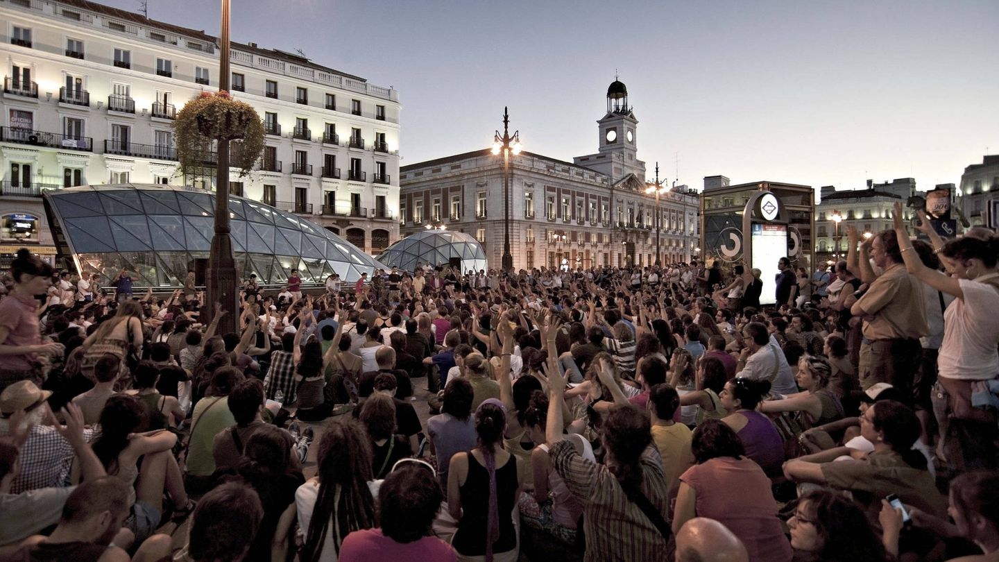 Asamblea general del Movimiento 15-M en la Puerta del Sol de Madrid. (EFE)