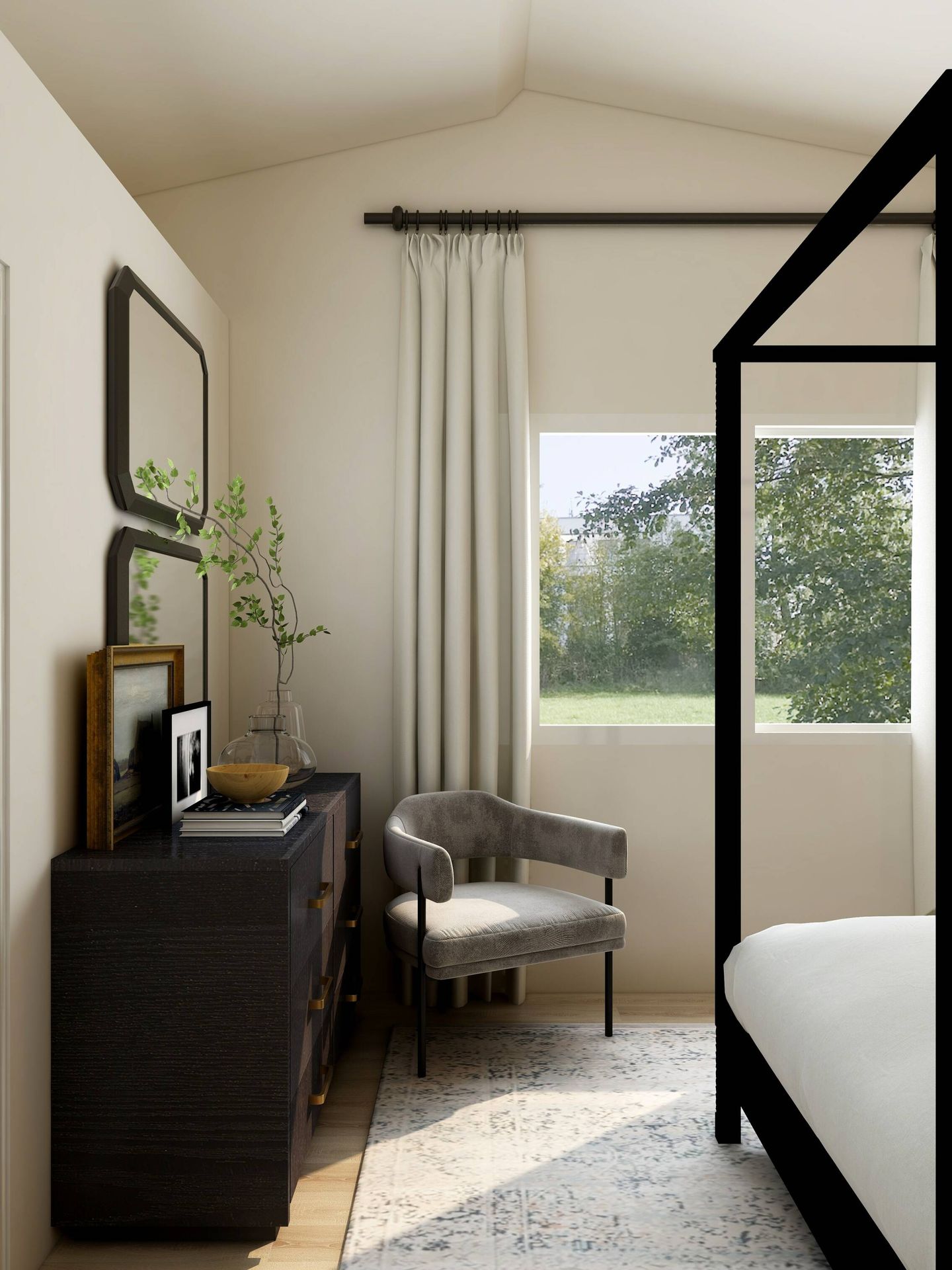 Color negro para un dormitorio sofisticado. (Unsplash/Collov Home Design)