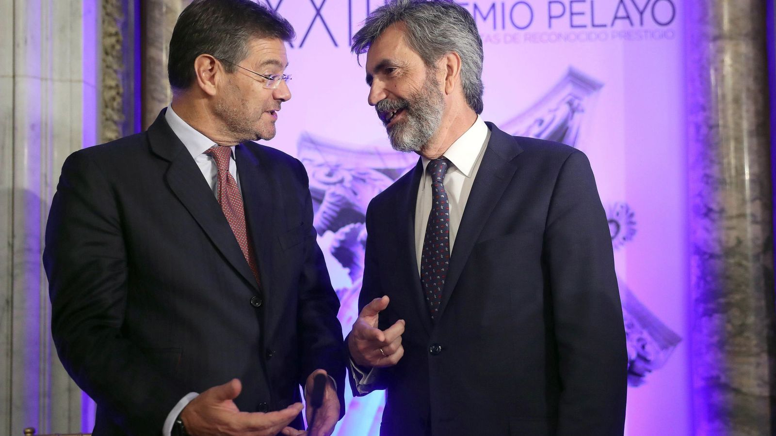 Foto: Rafael Catalá, ministro de Justicia, y Carlos Lesmes, presidente del Consejo General del Poder Judicial. (EFE)
