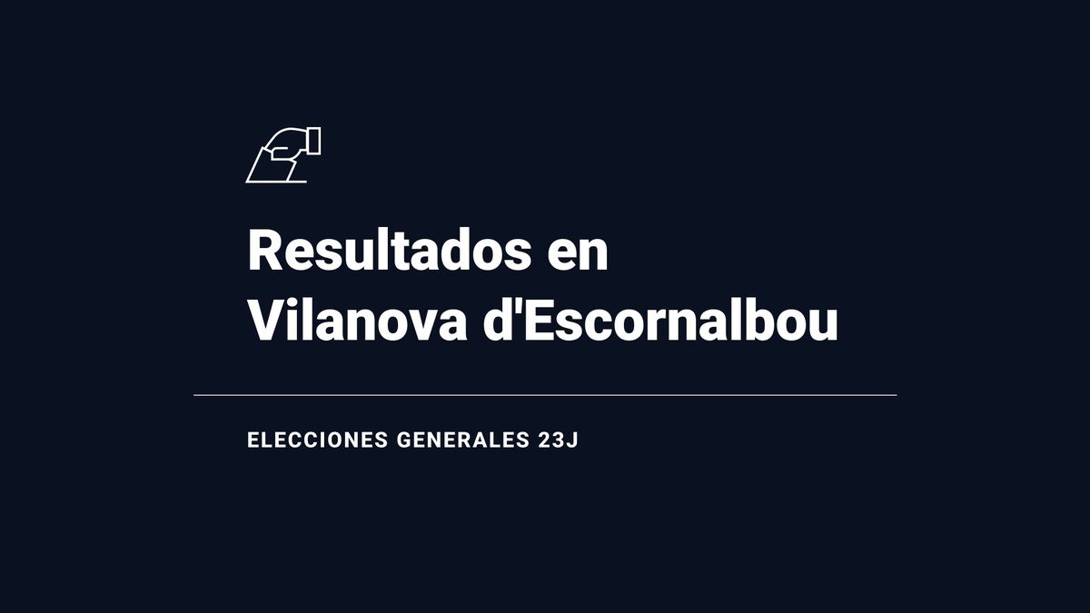 Resultados y ganador en Vilanova d'Escornalbou durante las elecciones del 23 de julio: escrutinio, votos y escaños, en directo