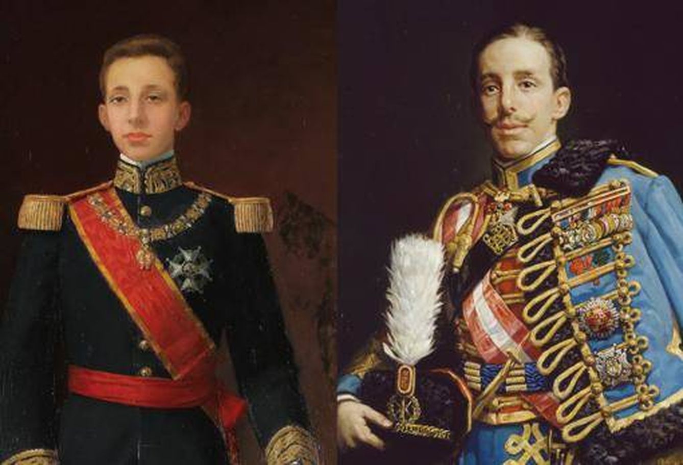 'Alfonso XIII' de Juan Antonio Benlliure y Gil (1902) y 'El rey Alfonso XIII', de Román Navarro García de Vinuesa (1912)