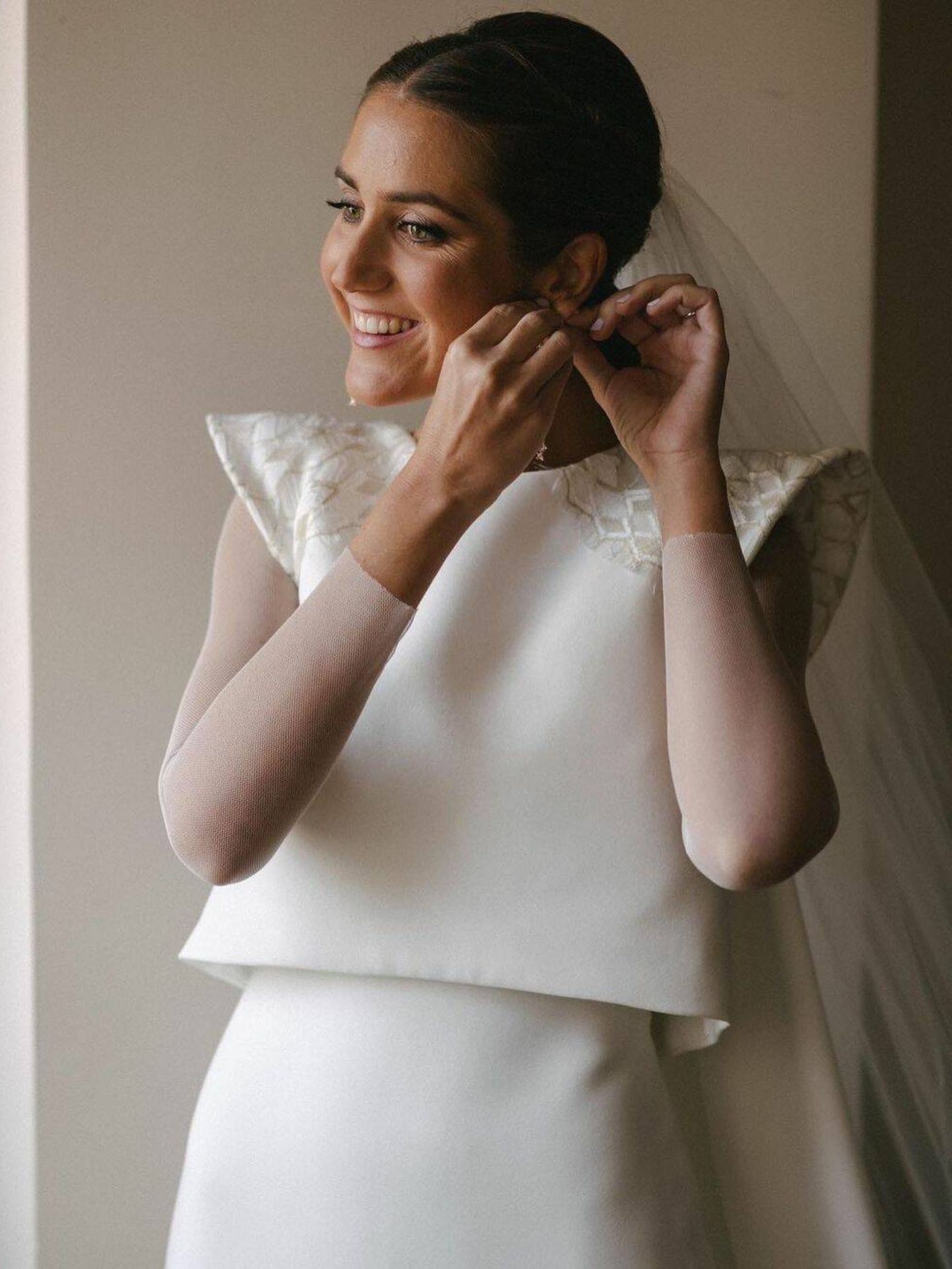 El vestido de novia de Teresa. (Instagram/@olea.photo)