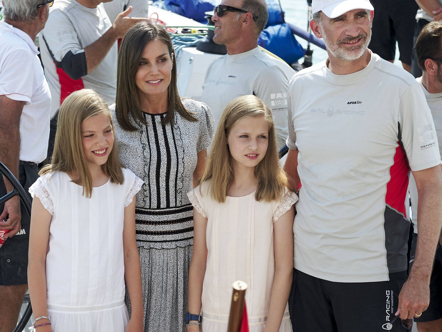Imagen de la última aparición pública de la Princesa, junto a su familia, el pasado 4 de agosto. (Getty)