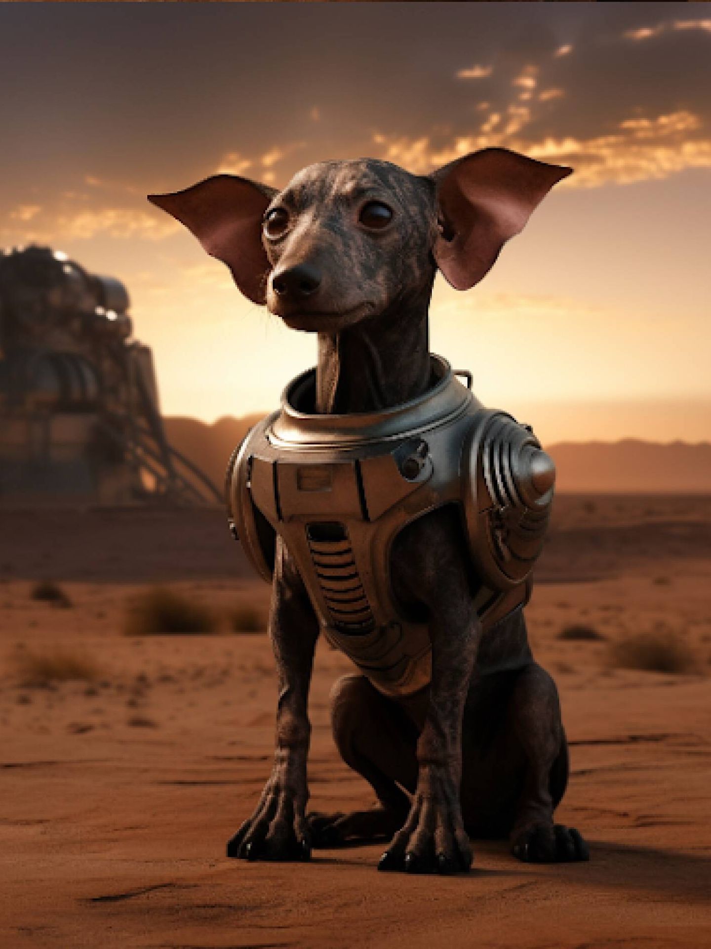 Un perro marciano. (IA - Basepaws)