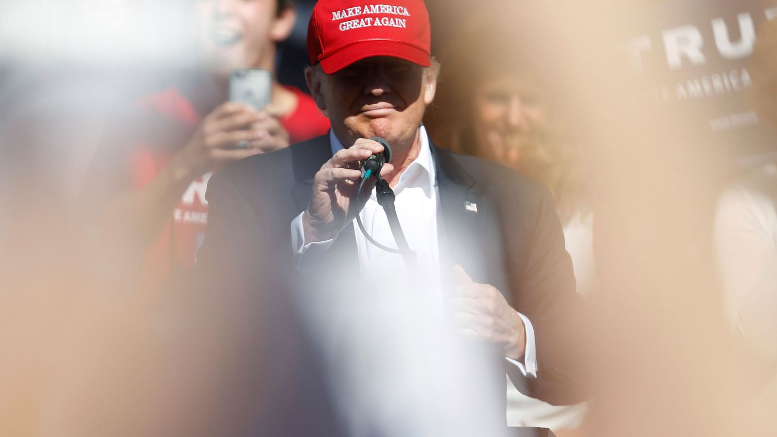 Foto: Donald Trump habla durante un acto de campaña en Lynden, Washington, el 7 de mayo de 2016 (Reuters)