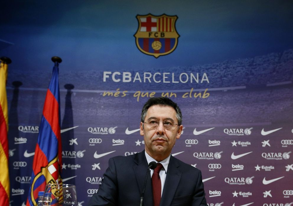 Foto: Josep María Bartomeu presidente del Barcelona, en rueda de prensa.