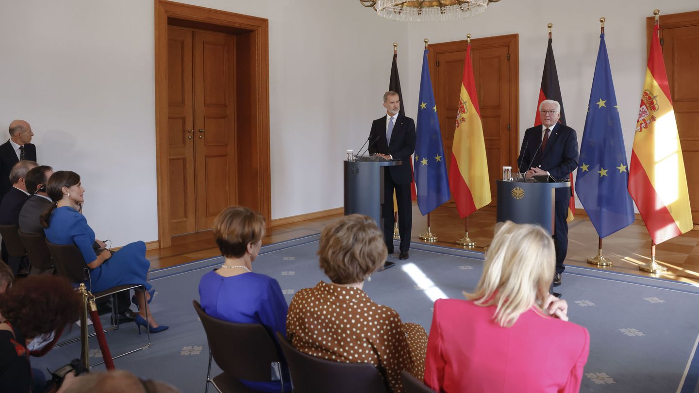 Declaración del rey Felipe con el presidente federal. (EFE/Juanjo Martín)