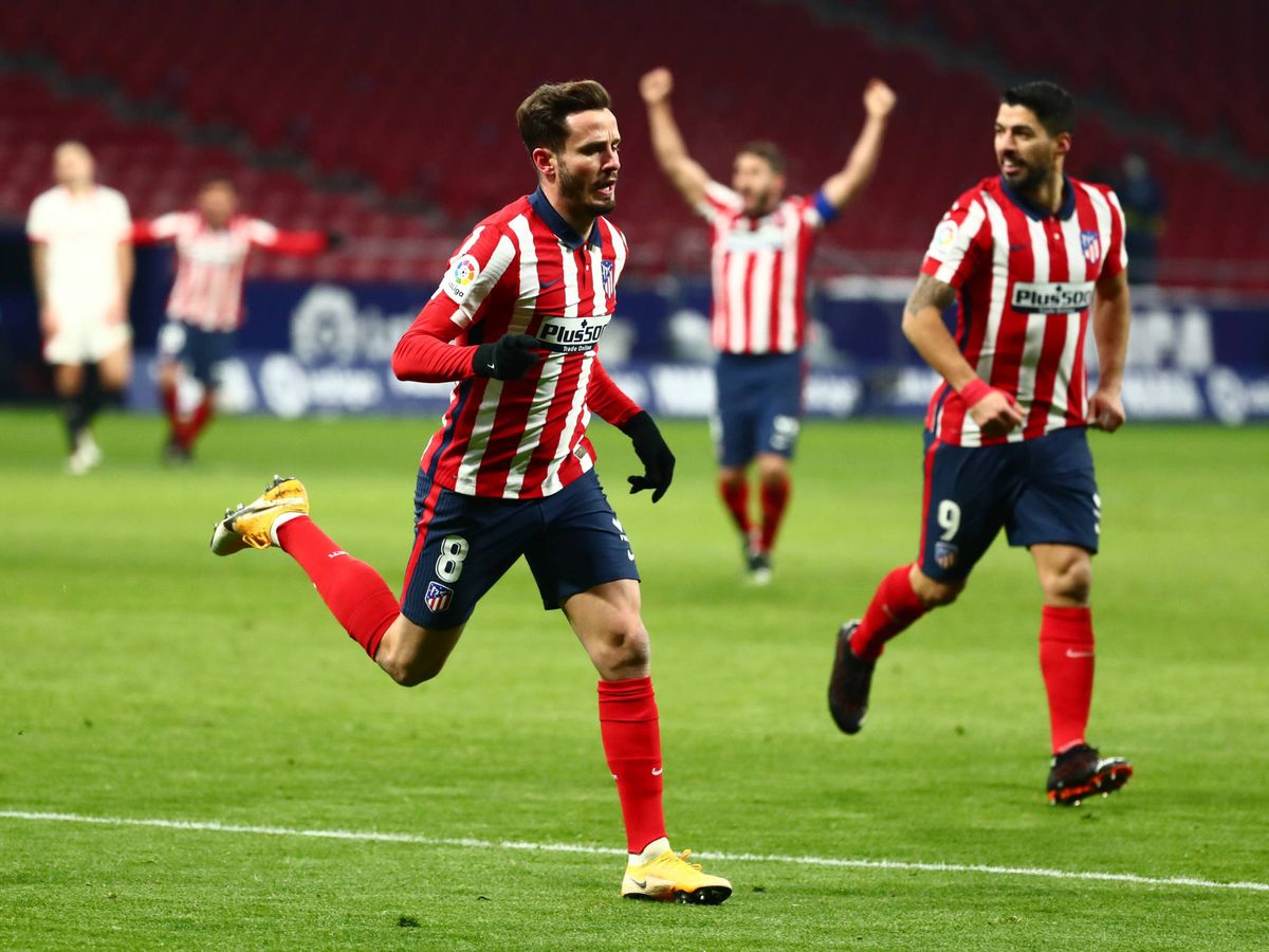 Foto: Saúl Ñíguez celebra el 2-0 ante el Sevilla. (Reuters)