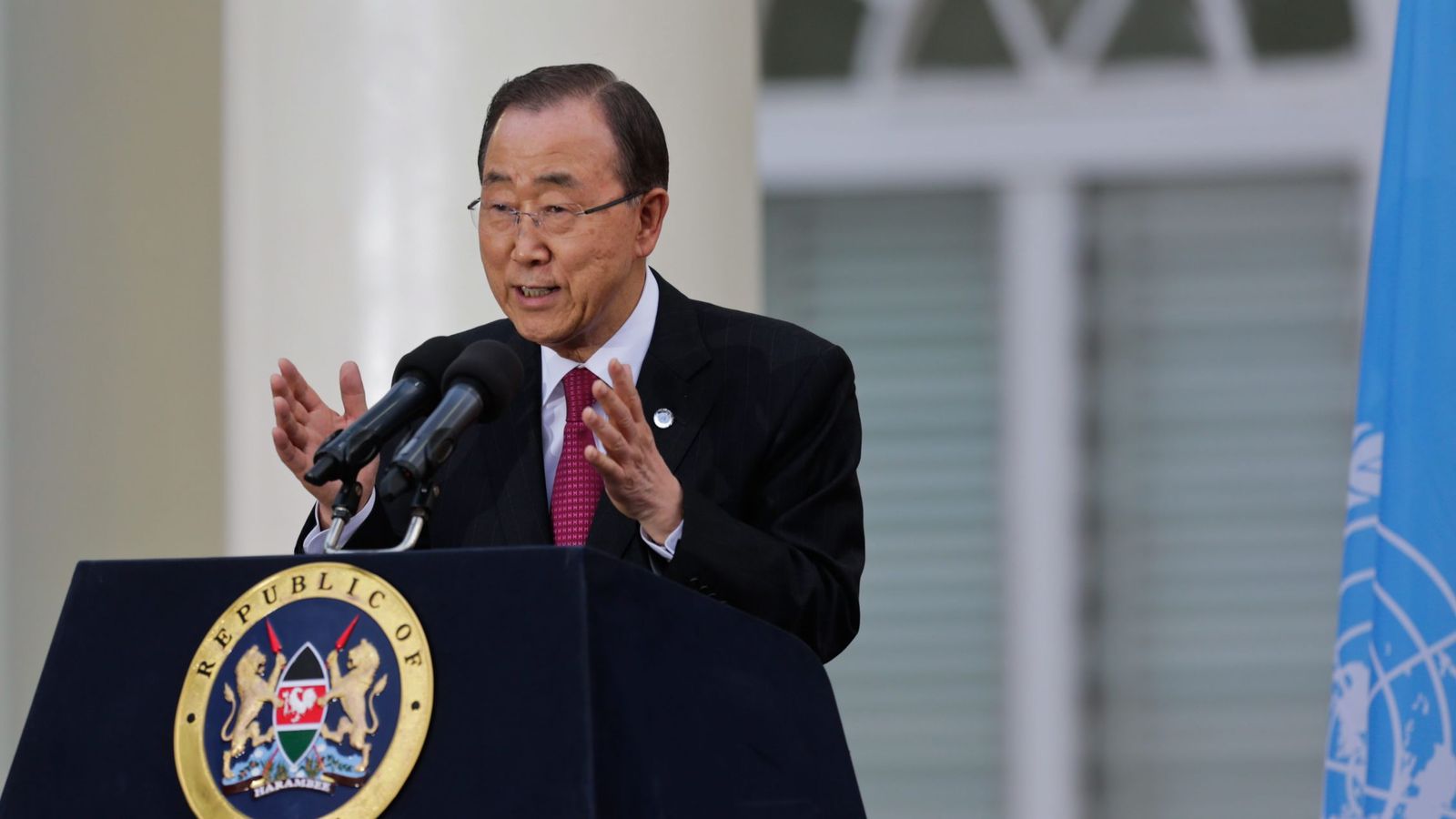 Foto: Ban Ki-moon durante una conferencia en Kenya (Daniel Irungu/EFE)
