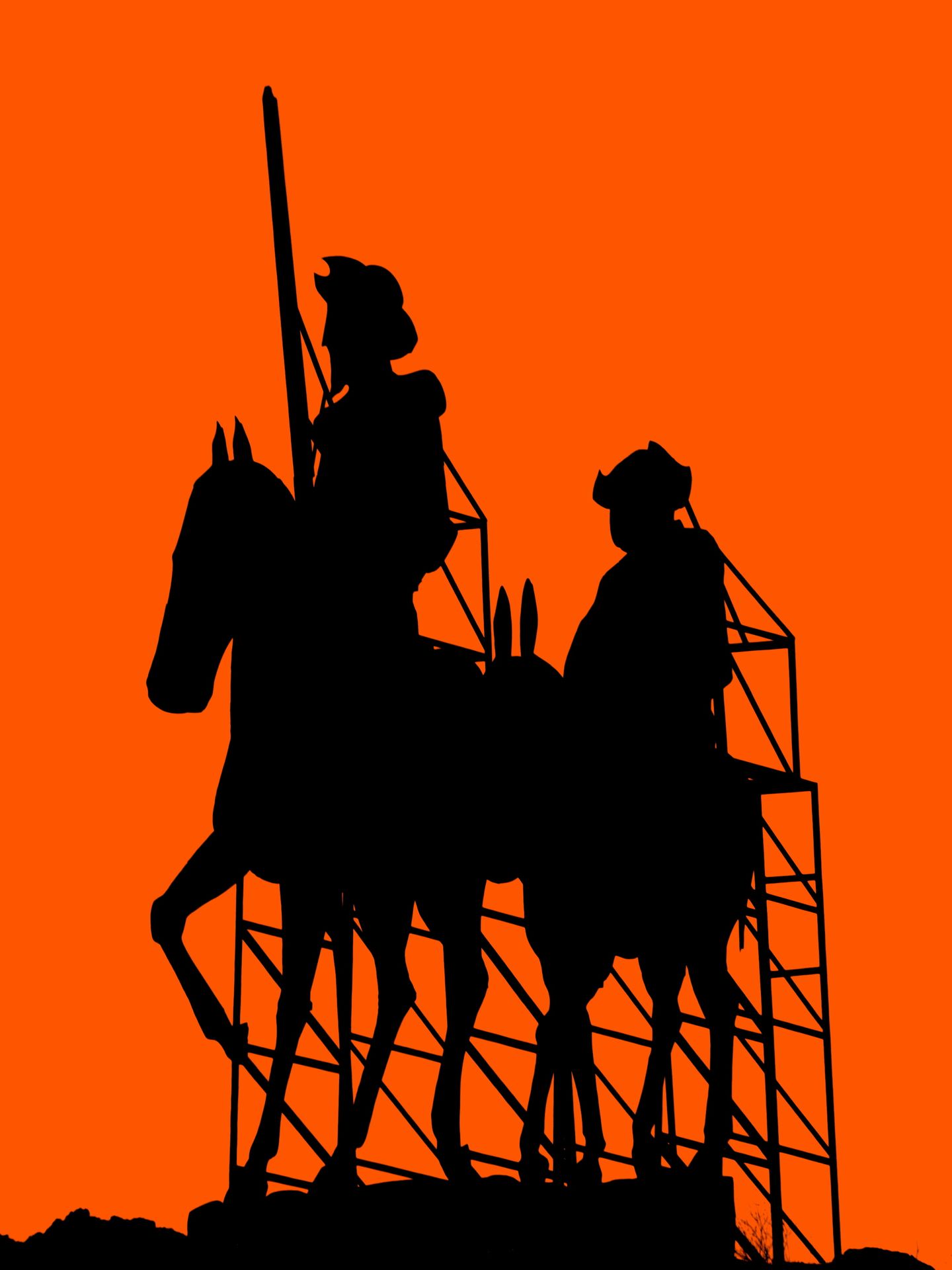 Don Quijote y Sancho.