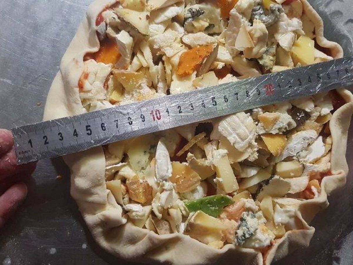 Foto: La pizza con 257 variedades de quesos. Foto: Déliss' Pizza
