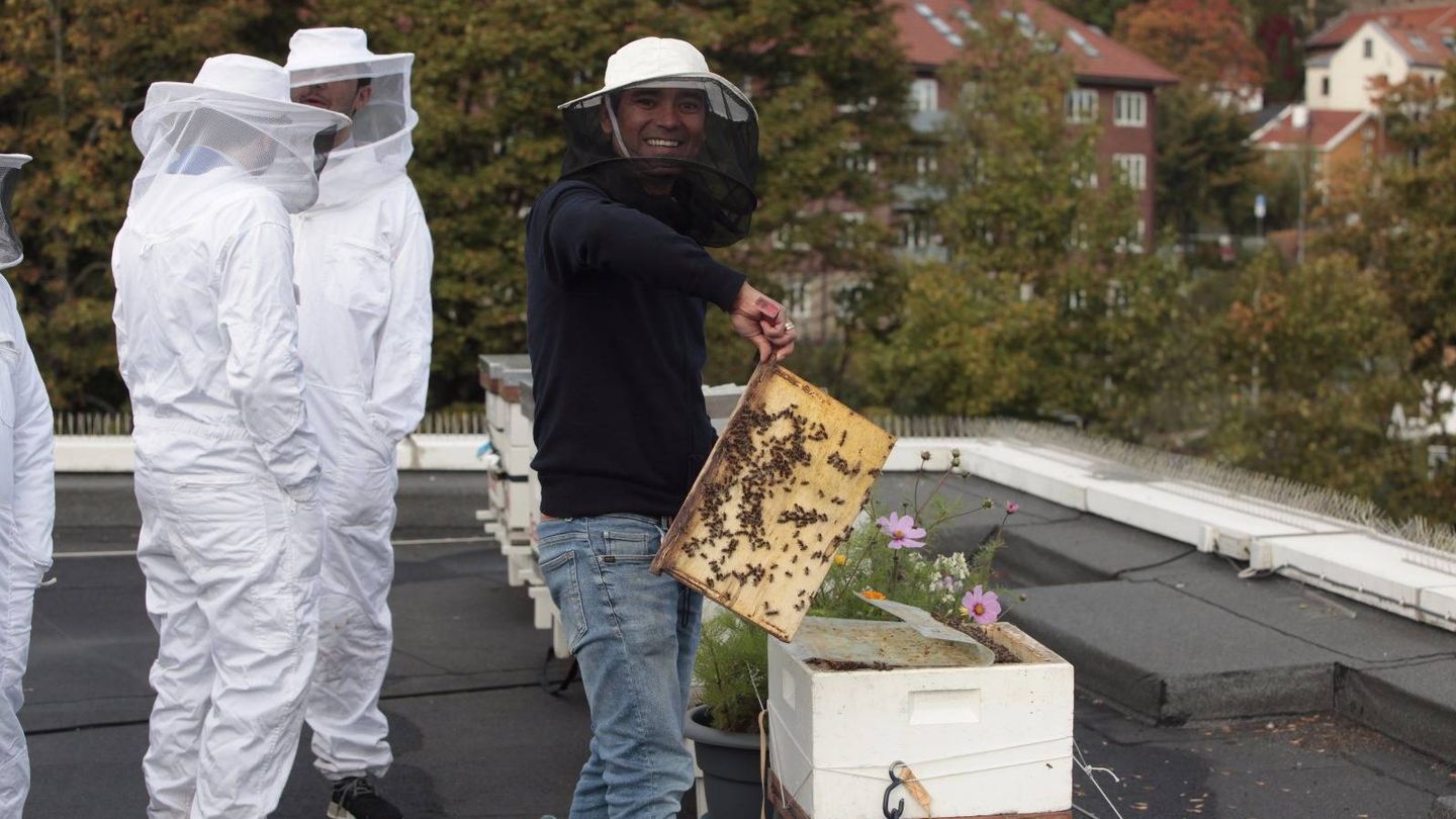 Alexander du Rietz, apicultor urbano en Oslo. (Juan Pedro Chuet Misse)