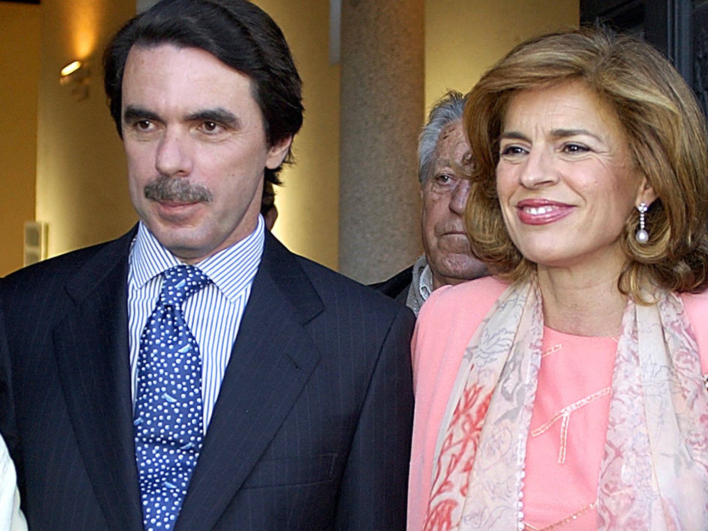 Ana Botella y Aznar el día de la boda de su hija. (Gtres)