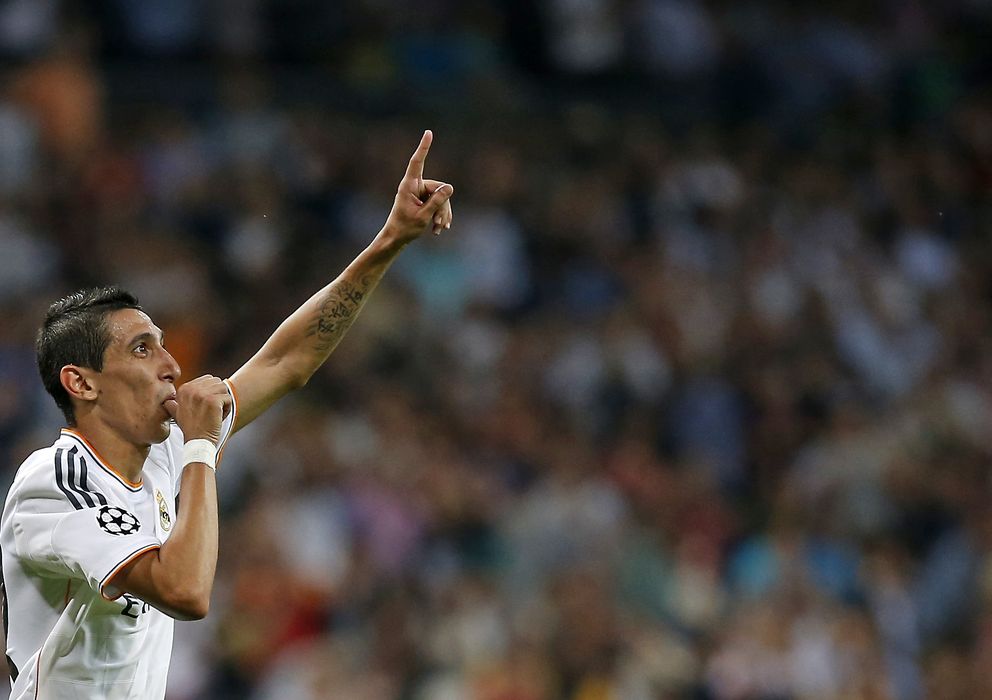 Foto: Di María celebra un gol con el Real Madrid (Reuters).