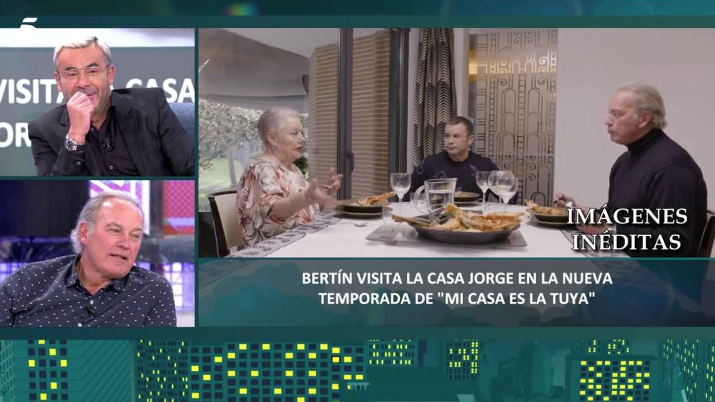 Imágenes de la entrevista de Bertín a Jorge Javier. (Mediaset)