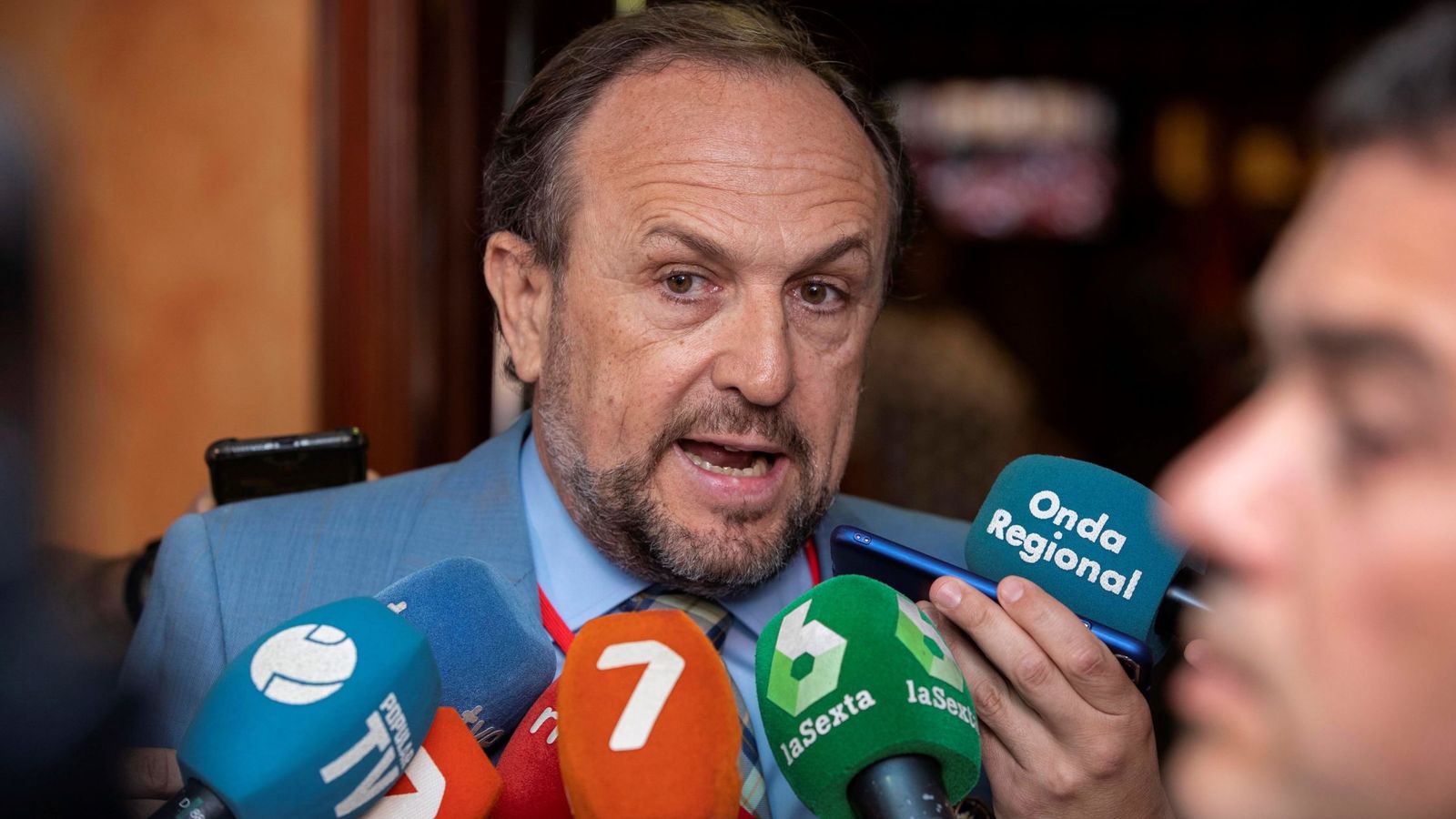 Foto: El negociador de Vox en Murcia, Luis Gestoso. (EFE)